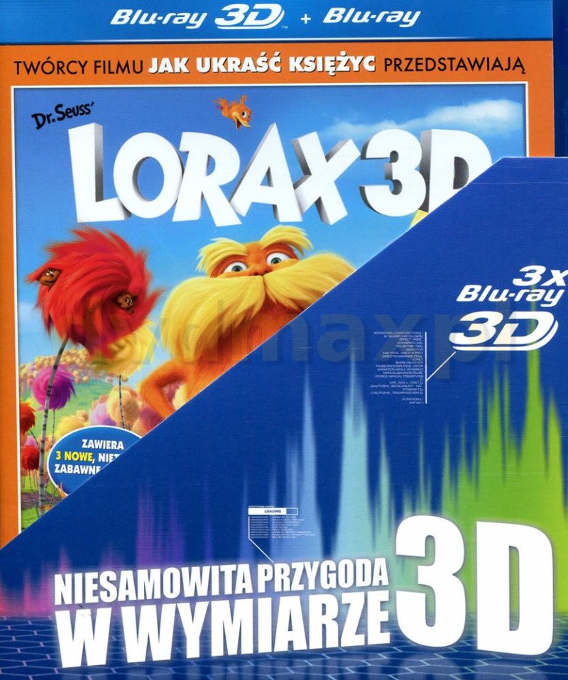 Lorax 3D / Jak ukraść księżyc 3D / Koralina i tajemnicze drzwi 3D